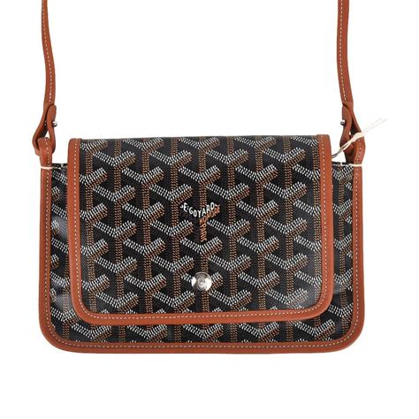 black and brown goyard|black goyard cross bag.